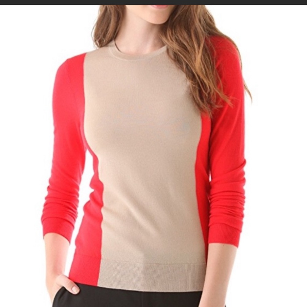 THEORY Wool Color Block Sweater